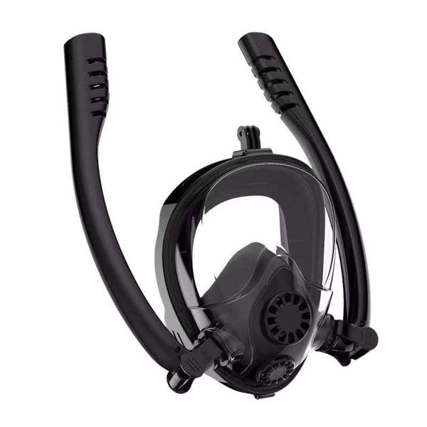 Dual Snorkel Full Face Dive Mask with GoPro Attachment