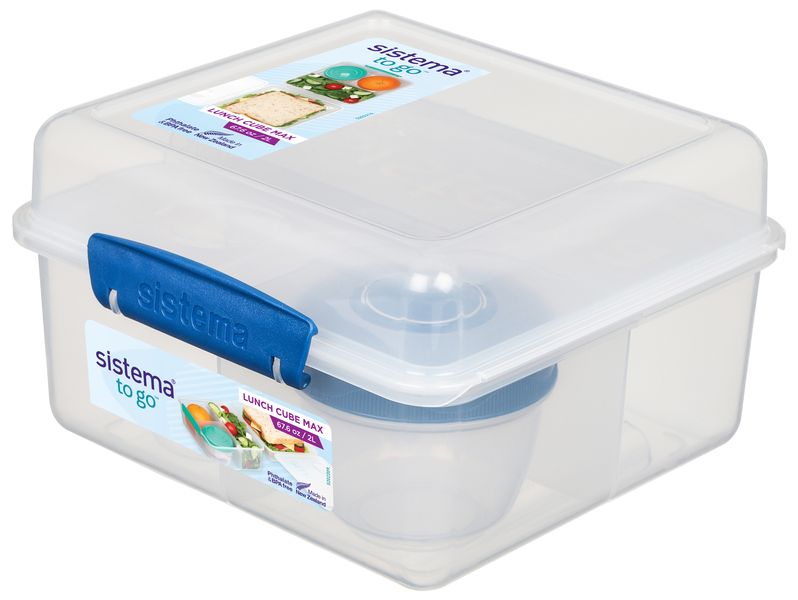 Sistema - Lunch Cube Maxi With 1 Pot - Blue