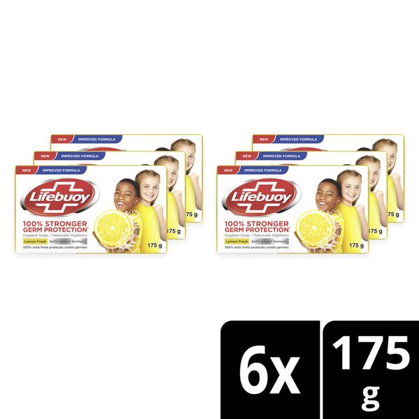 Lifebuoy Lemon Fresh Hygiene Bar Soap 6x175g