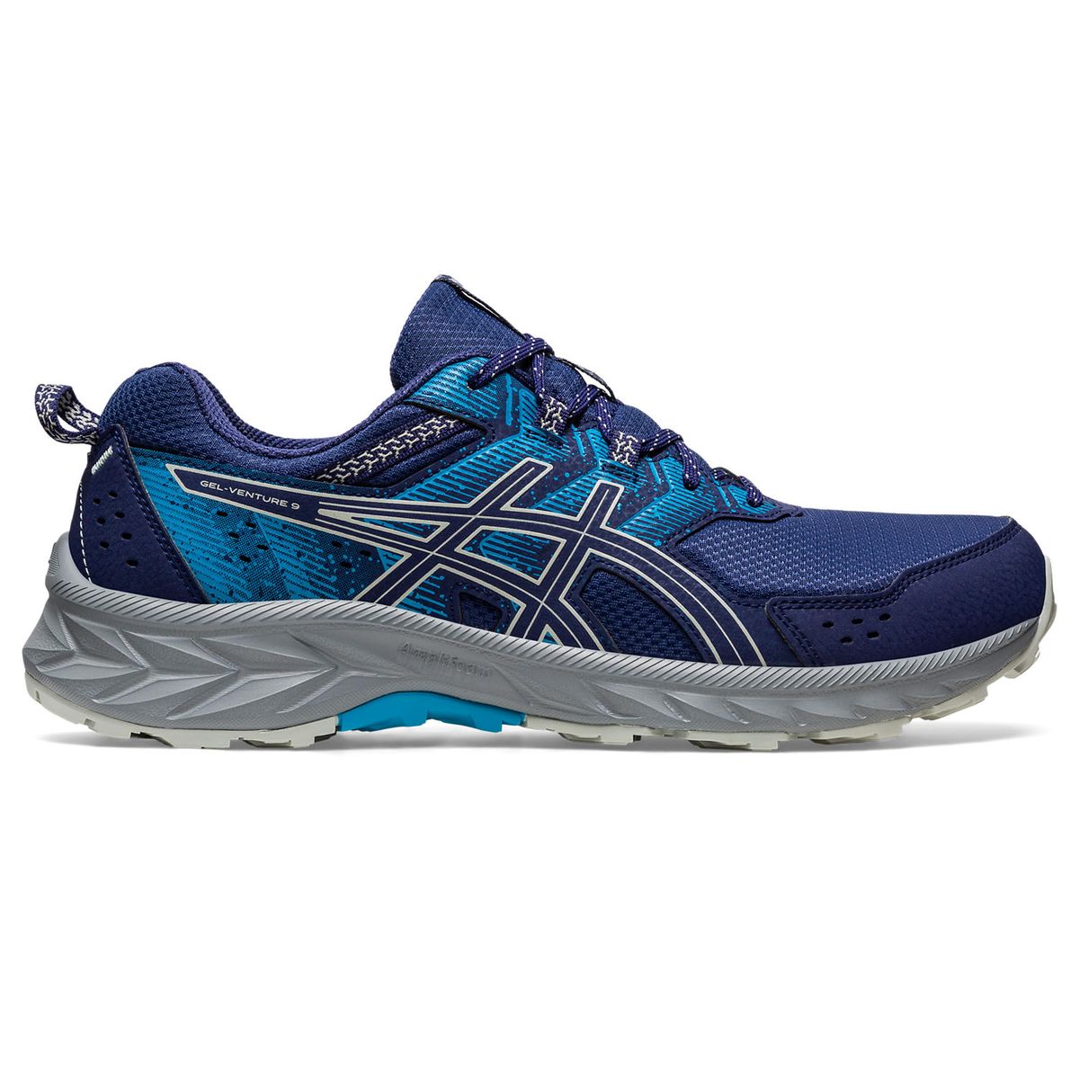ASICS Men's Gel-Venture 9 Trail Running Shoes - Indigo Blue/Light Sage ...