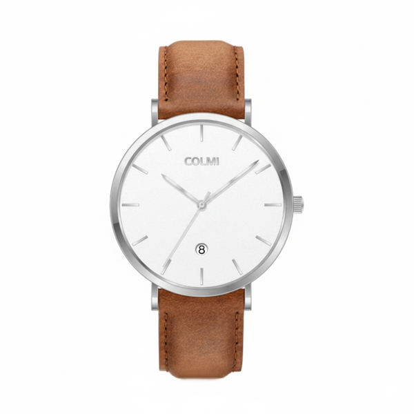 Colmi Astril - Silver &amp; Tan Leather