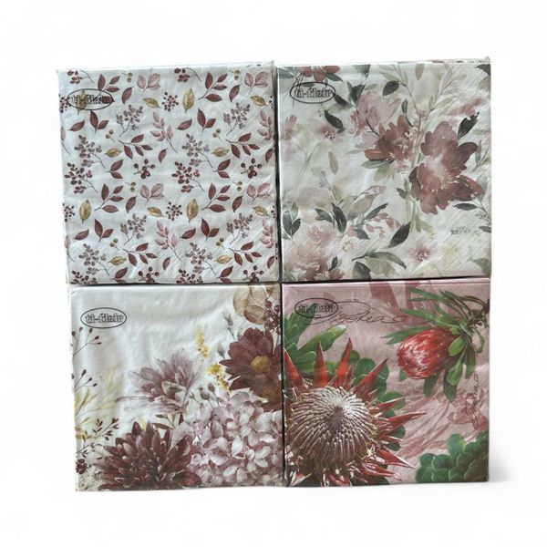 Blush Botanicals Serviette Set - 4 packs of 20 pcs each