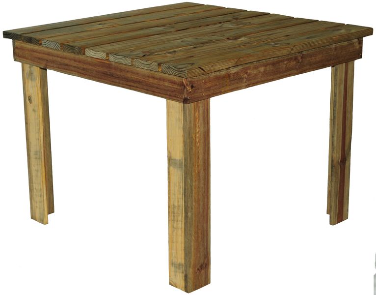 Rustic 1x1m Table for Patio or Dining Room
