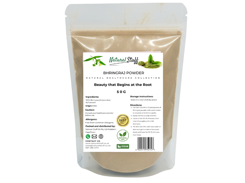 Natural Stuff Bhringraj Powder-Nourishes, Strengthens, Restores Hair