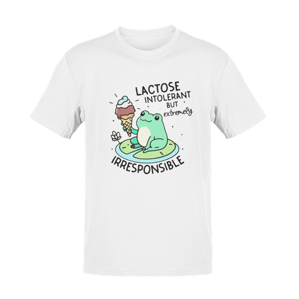 Lactose Intolerant Funny T-Shirt - White