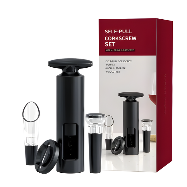 T-Shape Self-pull Wine Opener Set