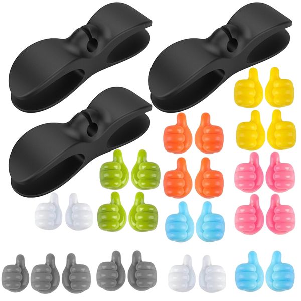 Home Office Multifunctional Cable Organisers - Set of 28