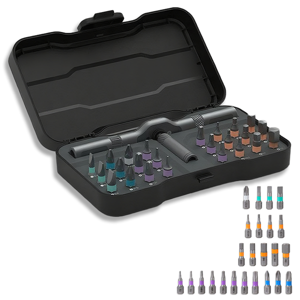Topika - 24 Pieces Magnetic Ratchet Screwdriver Set, Mini Precision Tool Kit