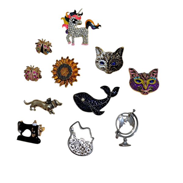 Gift Emporium Sparkling Creatures Brooch Set - Pack of 11