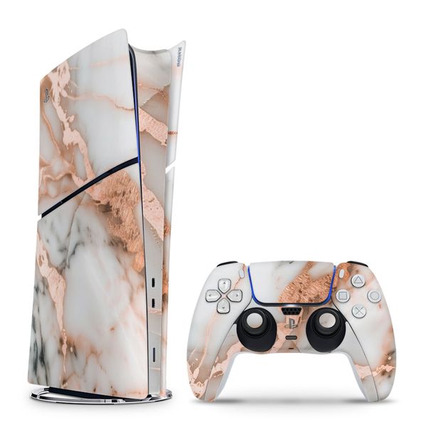 Decal Skin Compatible with PS5 Slim Digital - Marble Pastel Fusion (Decal Only)