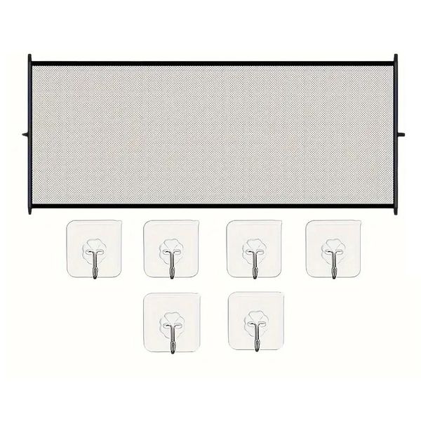 Foldable portable pet interior door guardrail