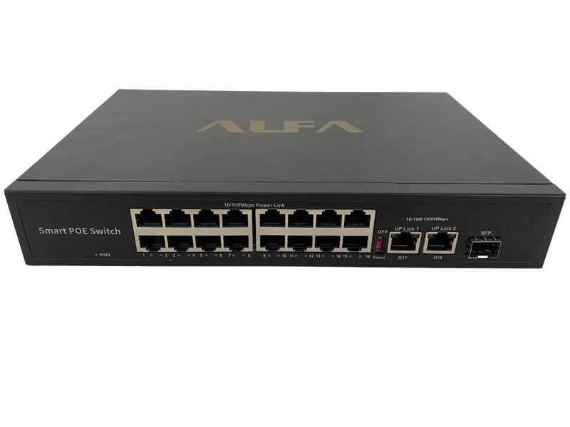 ALFA 19 PORT Smart PoE Switch - 16 Ports, 2 UP Link and SFP