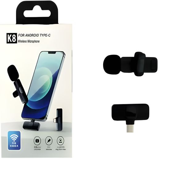 Wireless Microphone for Type C Compatible Podcast Vlog live streaming