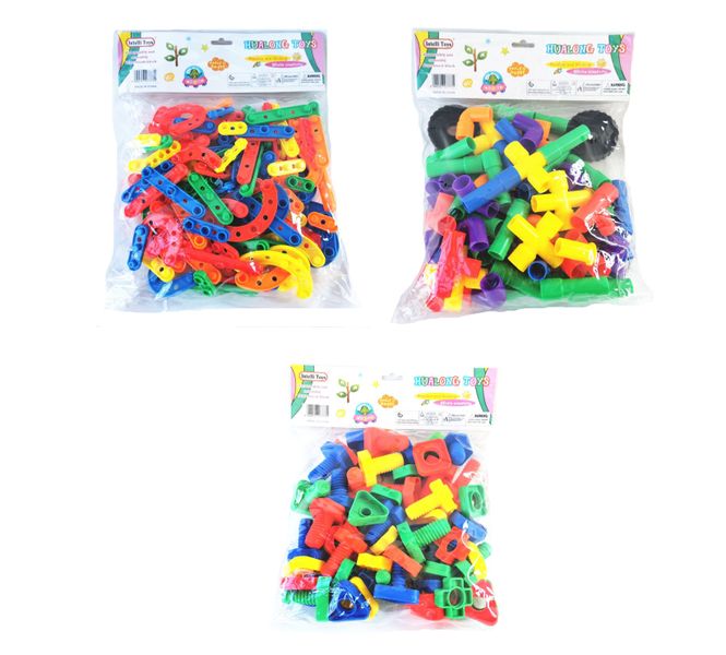 3 Pack Assorted Puzzle Blocks Building Blocks Educational Toys For Kids