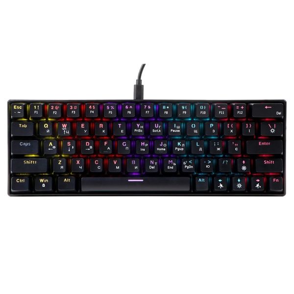 T-wolf T60 USB Wired Gaming Keyboard RGB Mechanical Gaming Keyboard - Black