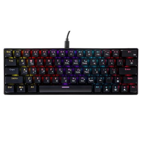 T-wolf T60 USB Wired Gaming Keyboard RGB Mechanical Gaming Keyboard - Black Image