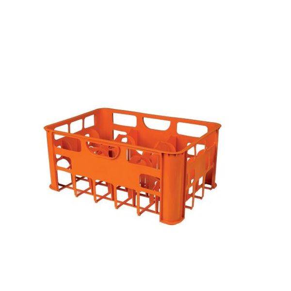 Plastic Glass Carrier Crate Orange