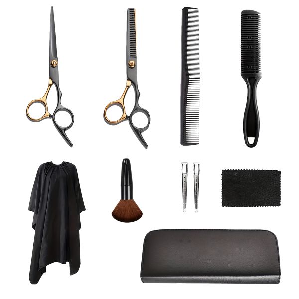 10 Pieces Hair Cutting Scissors Kit Professional Haircut Scissors Set