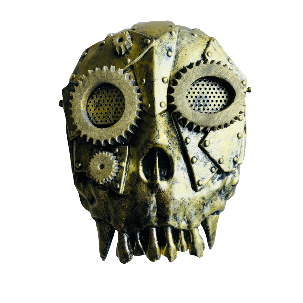Halloween Cosplay Steampunk Gold Terror Plastic Mask