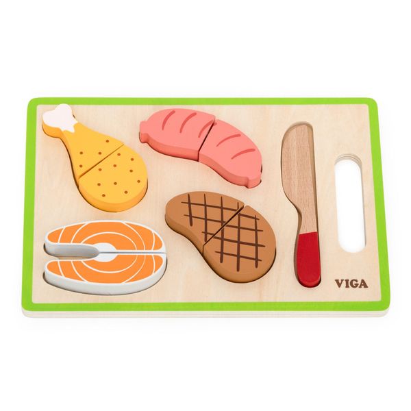 Viga Cutting Meat Playset (Wooden)