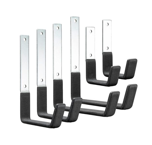 6 Pack Heavy Duty Steel Wall Mount Hanger Garage Wall Utility Hooks
