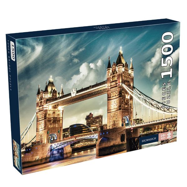 Pack of 1500 Sunset Bridge Jigsaw Puzzle Toy