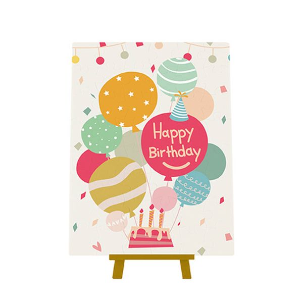Birthday Balloons - Jigsaw Puzzle Greeting Card (48 pieces)