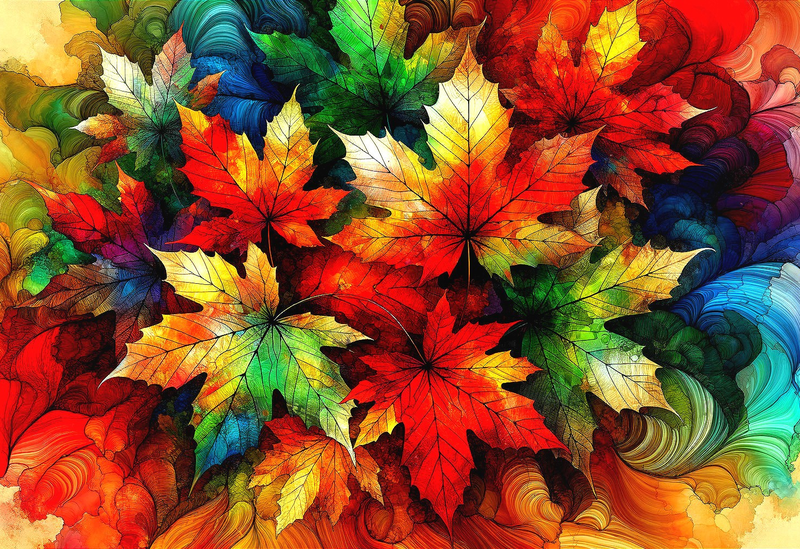 Modern Canvas Wall Art Home Decor - Abstract Leaves