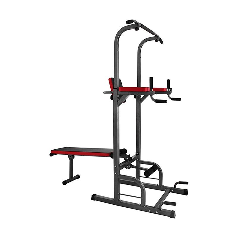 GORILLA SPORTS® Weight Bench - with Adjustable Dip Station and