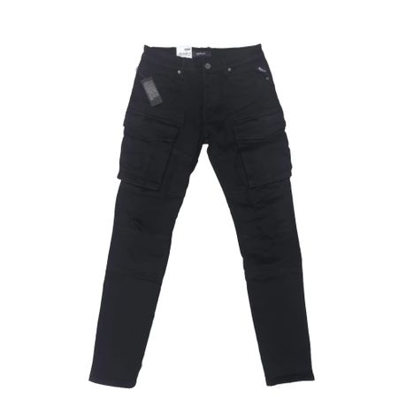 Replay - Black Skinny Cargo Jeans Image
