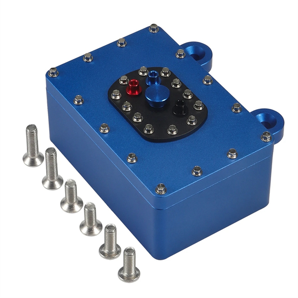 Metal Climbing Car Receiver Box Fuel Tank for 1/10 Rc Scx10 D90 Blue