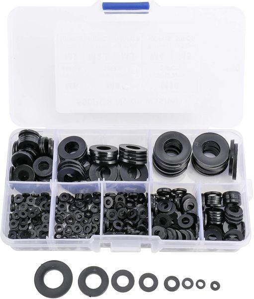 Tool Nylon Flat Washers For Screws Black Washers Round 780 Piece