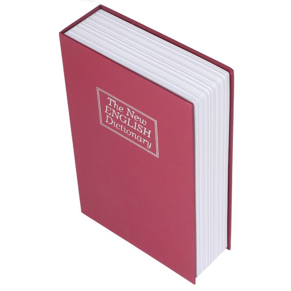 Portable Red Book Safe Case with Combination Lock, 240x160x55mm Storage Box