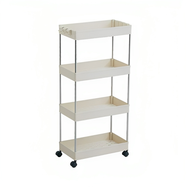 Pack Of 2 Household 4-Tier Slim Design Side Stand Rack Organizer
