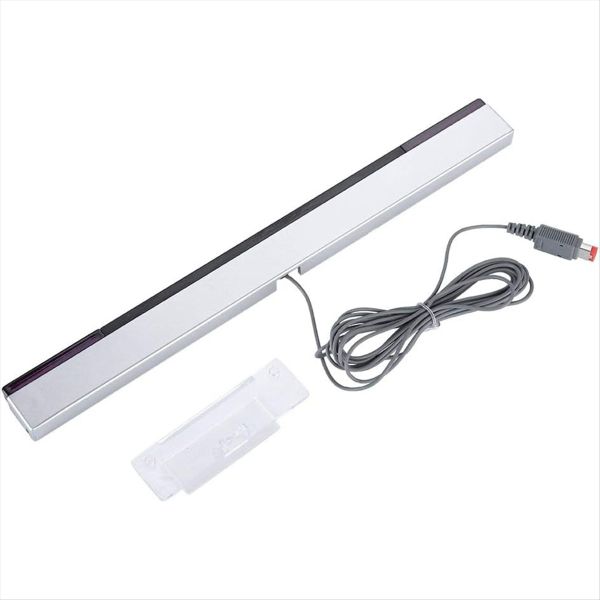 3 in 1 Wired Motion Sensor Bar+Adapter Cord+Cable for Wii Us Plug