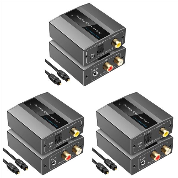 Analog To Digital Audio Converter Rca To Optical With Optical Cable