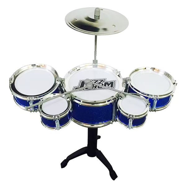 Kids Jazz Drum Set -Premium Musical Toy with Stable Tripod Stand