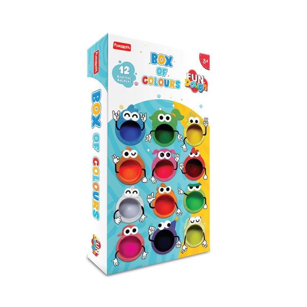 Funskool Fundough Box of Colours - 12 Tubs of Modeling Dough