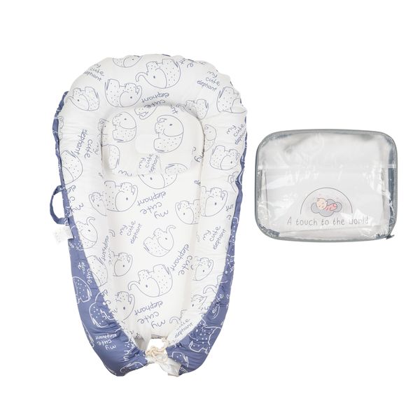 Organic Newborn Baby Lounger Portable Co-Sleeping Bassinet With Carry Bag