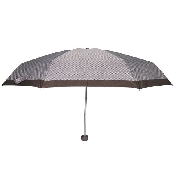 Winter 3-Fold Pocket Umbrella with Design - Light Brown