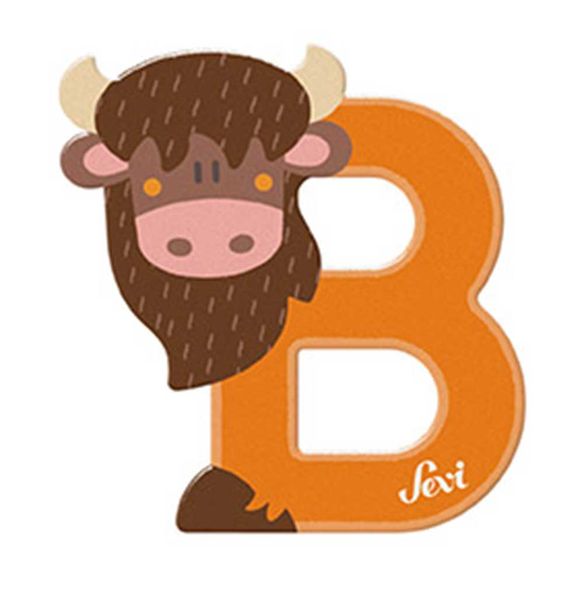 Sevi Wooden Letter B Bison 10cm