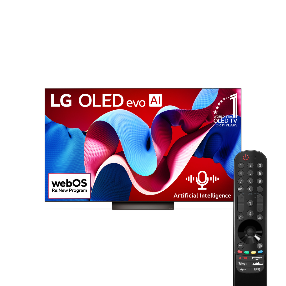 LG 55" C4 4K OLED evo Smart TV with AI Magic Remote & webOS24