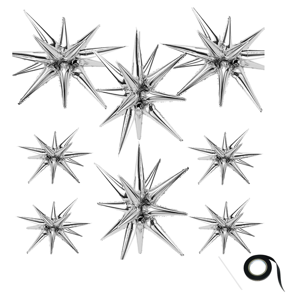 8 Pack Star Balloons Burst Star Aluminum Foil Birthday Wedding Party Supply