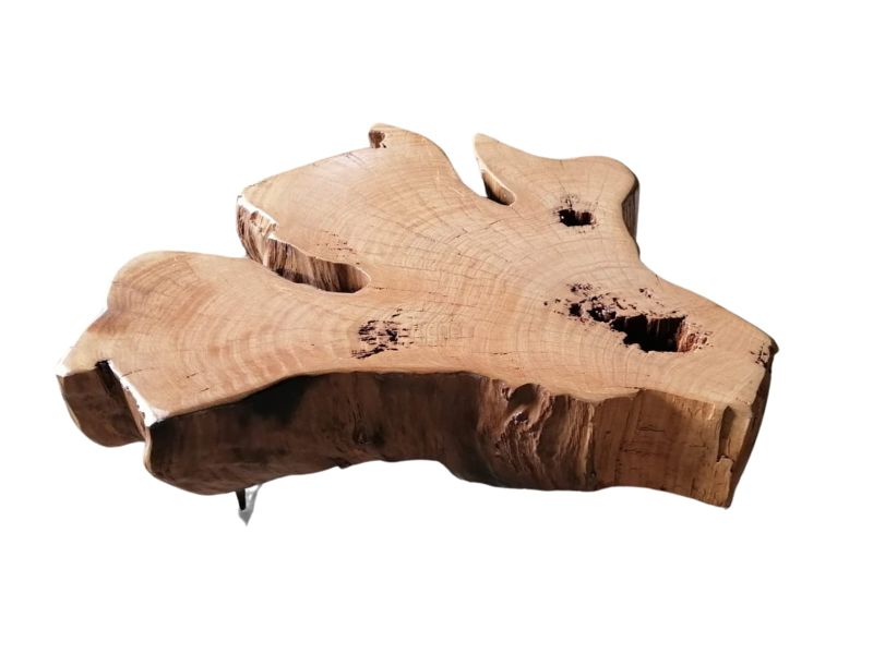Hardwood Abstract End Table
