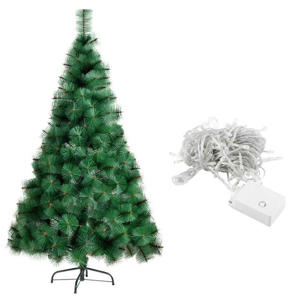 Pine Needle Artificial Christmas Tree With Rex M Fairy lights
