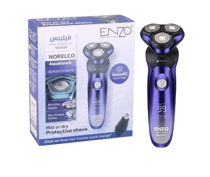 Enzo Norelco Aquatouch Shaver with Nose Hair Trimmer Attachment