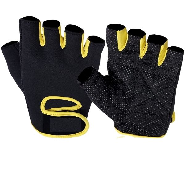 Pulse Active - Gym Gloves - Small (Black / Yellow)