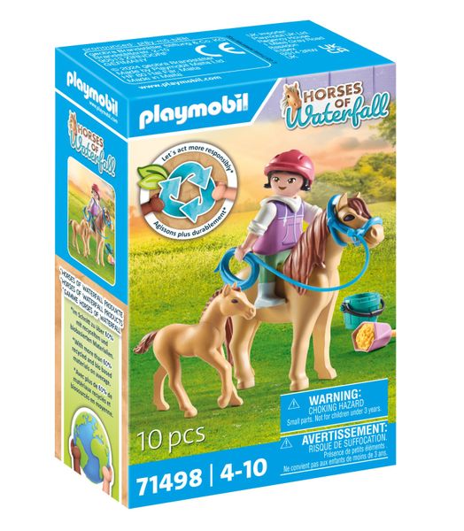 Playmobil Horses of Waterfall - Child with Pony and Foal (10 Pieces)