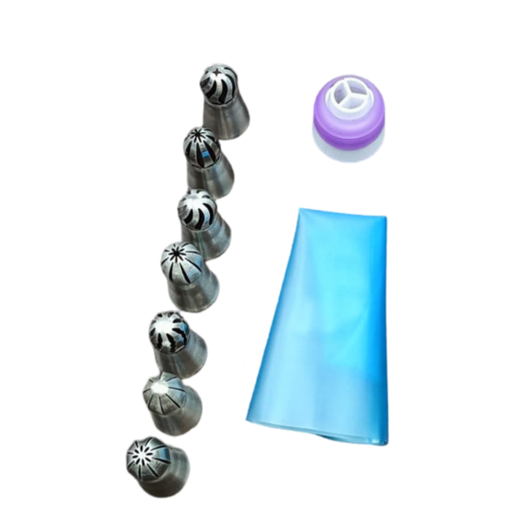 Piping Tip Set with Silicone Piping Bag