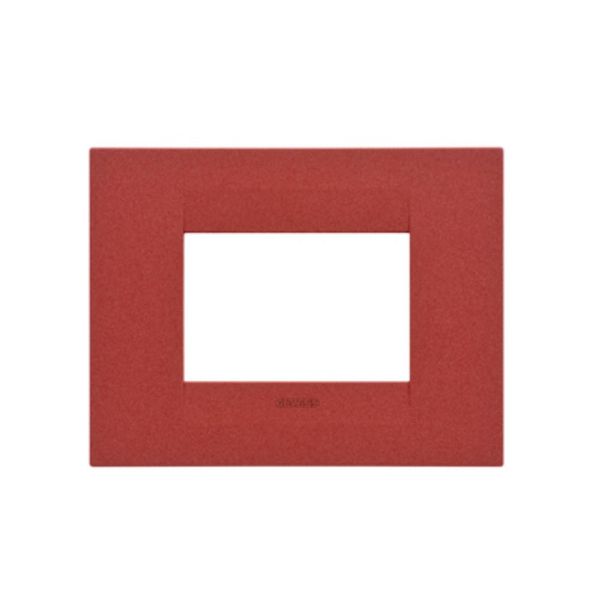 Gewiss Geo 3-Gang Cover Plate (Ruby image